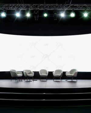 Mockup Telão Curvo Auditório Conferência - Mockup PSD Mockups de Publicidade Editável