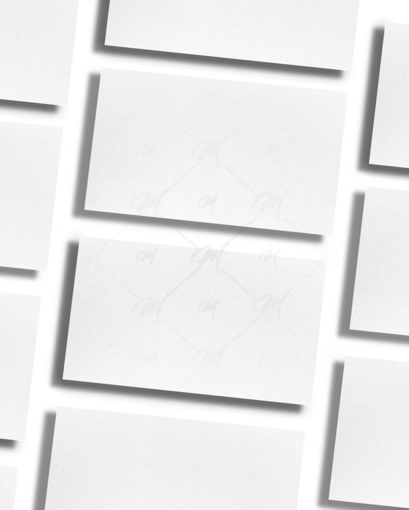 Mockup Papel Executivo Minimalista Lisa Perspectiva PSD