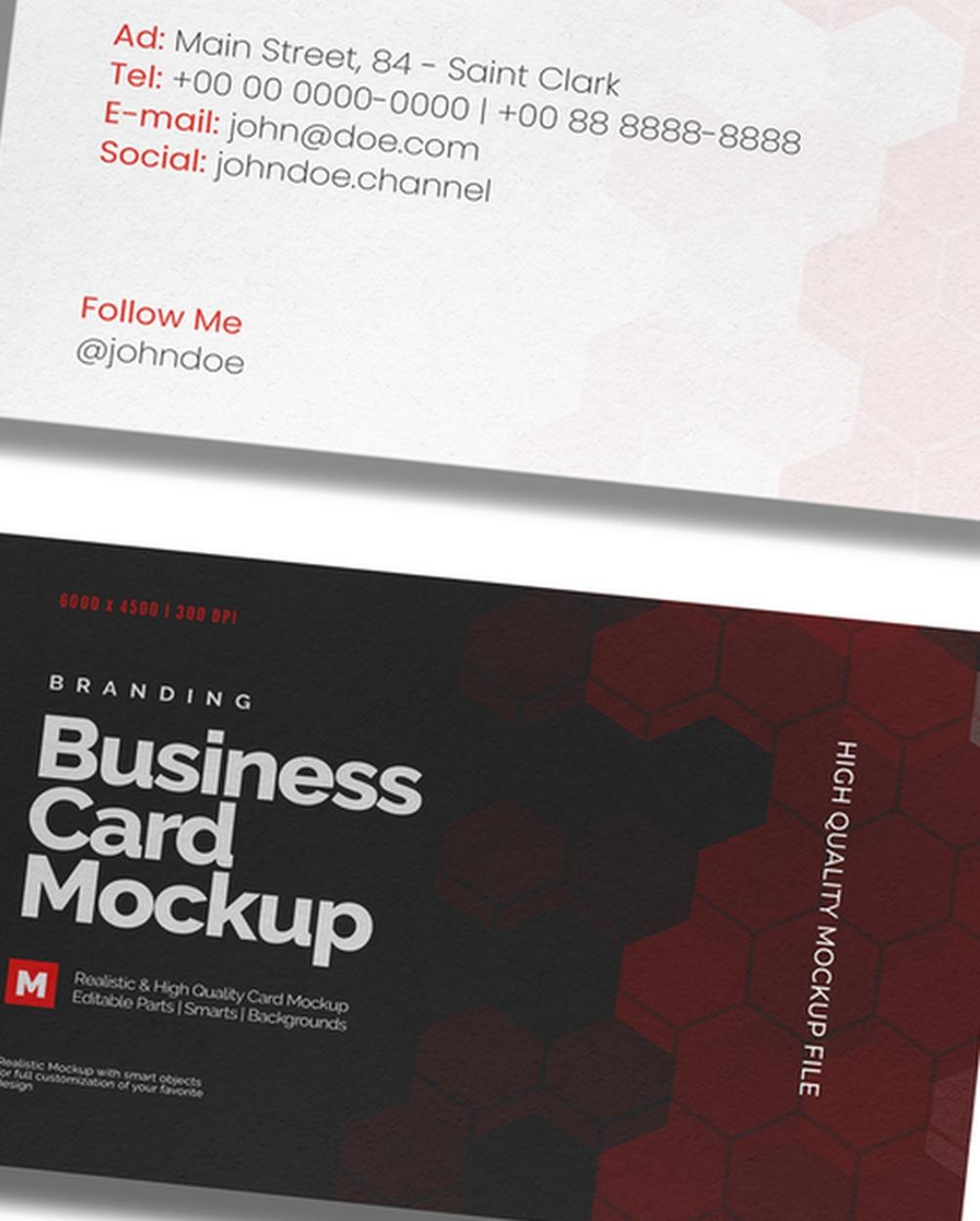 Mockup Cartão Visita Superfície Lisa Perspectiva Mockup Editável Mockup Cartão Visita Superfície Lisa Perspectiva - Mockup Mockups para Papelaria Editável no Photoshop
